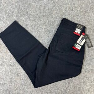 Banana Republic Womens High Rise Twill Pant Black Straight Leg Size 8 NWT